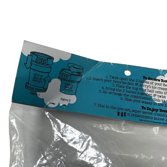 NEW SEALED Ben & Jerry's Euphori-Lock Ice Cream Pint Combination Lock Protector - Picture 4 of 7